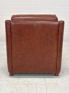 Leren Lounge Fauteuil – Cognacbruin, met donkere bies