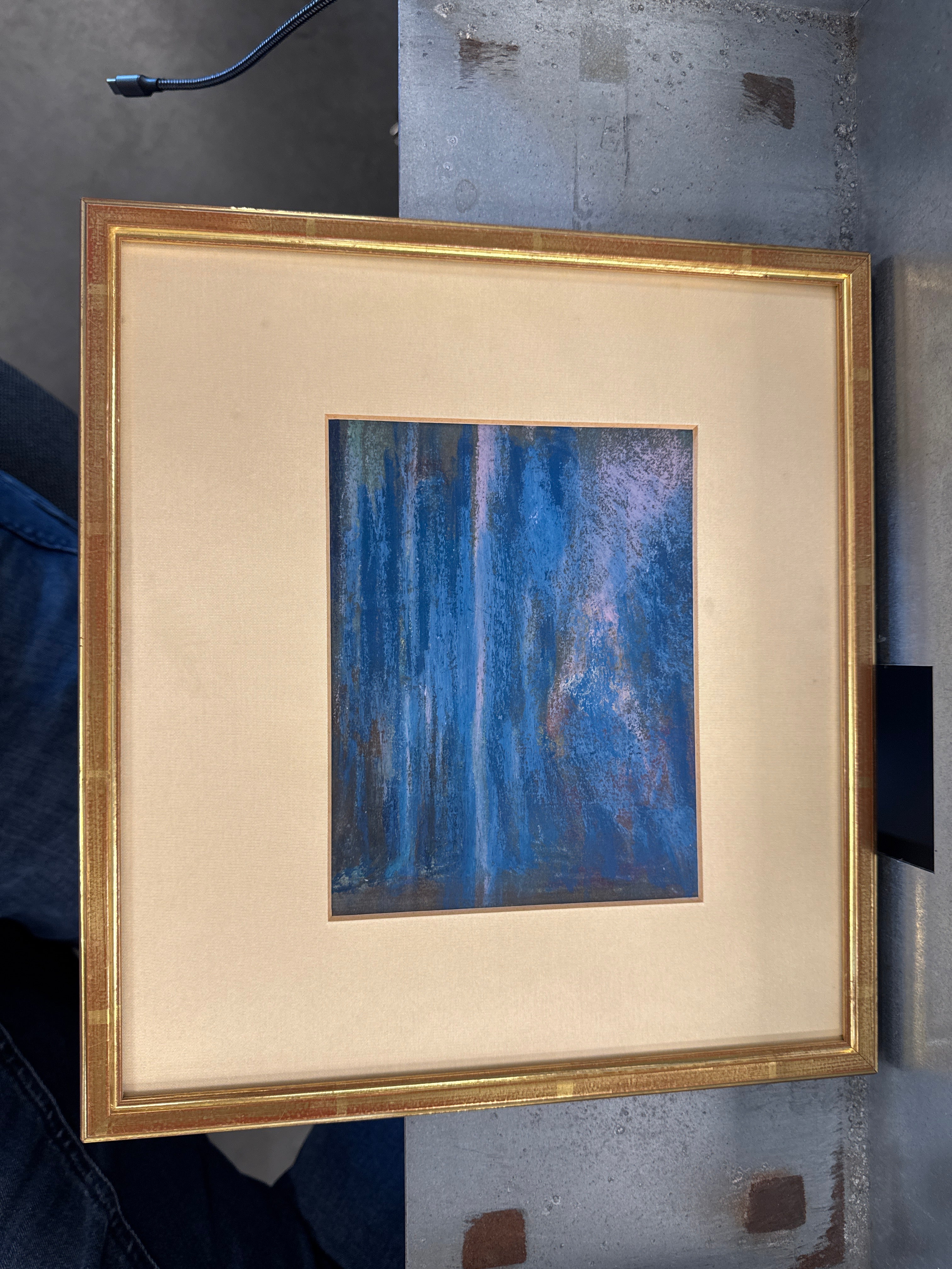 Schilderijtje Unica Blauw-Roze Lucht