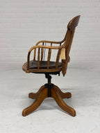 Antieke Amerikaanse victoriaanse office desk stoel