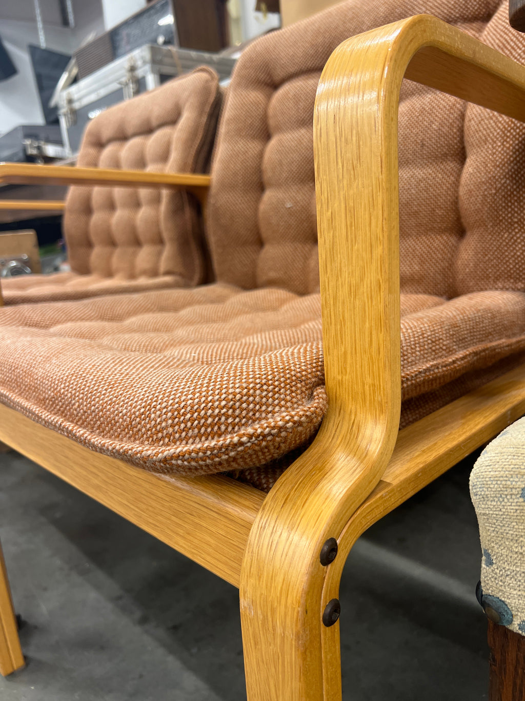 Vintage Zweeds design stoeltje van Kinnarps