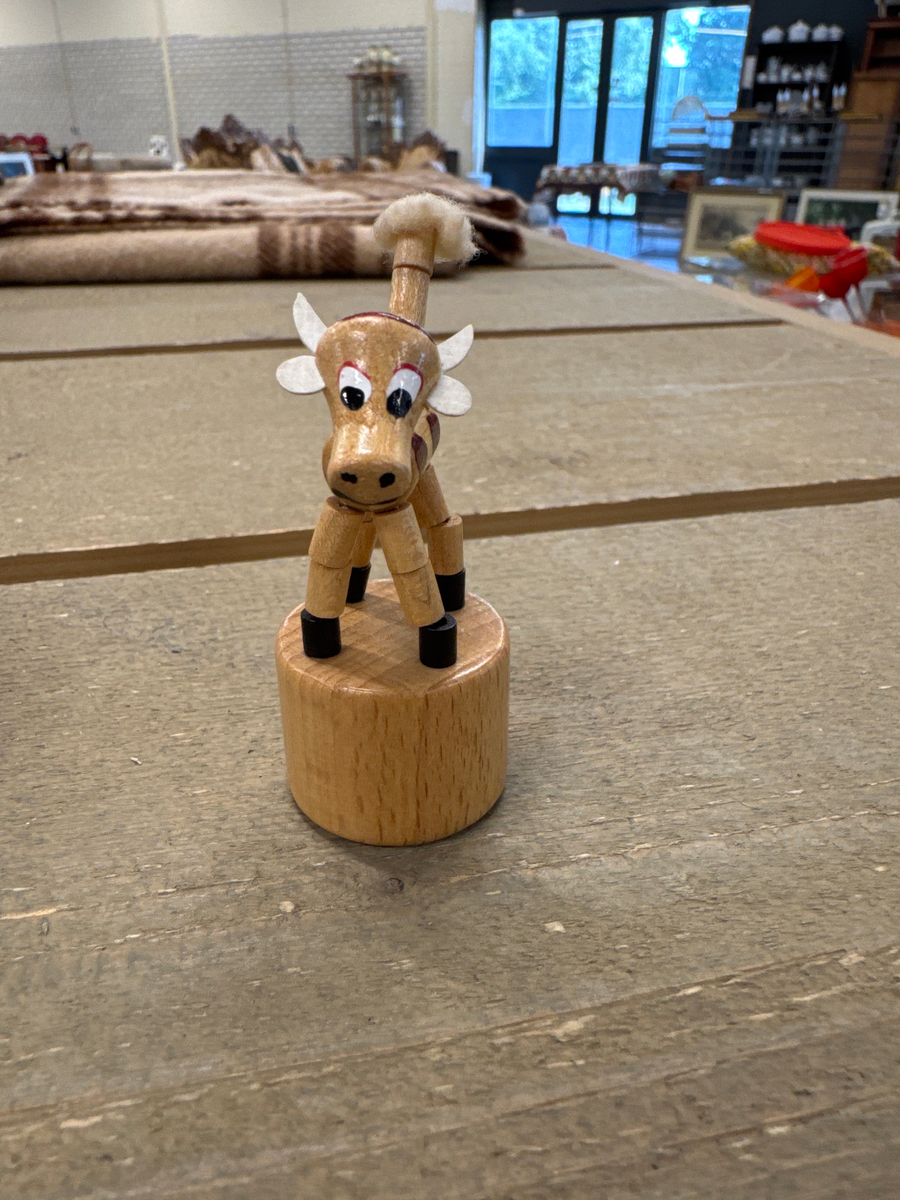 Wood push puppet