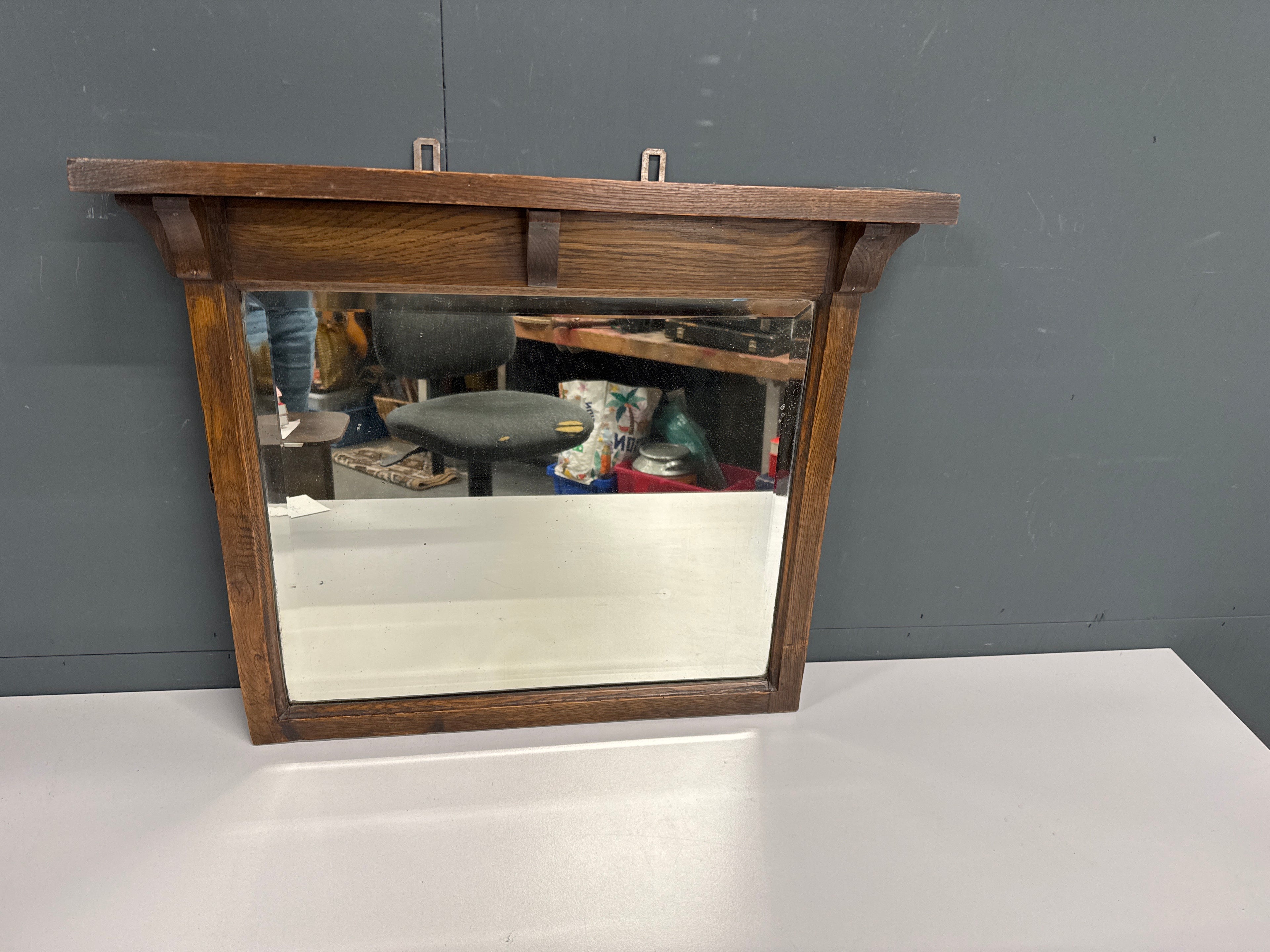 Spiegel facet zwaar hout