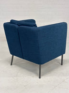 Blauwe fauteuil 2x