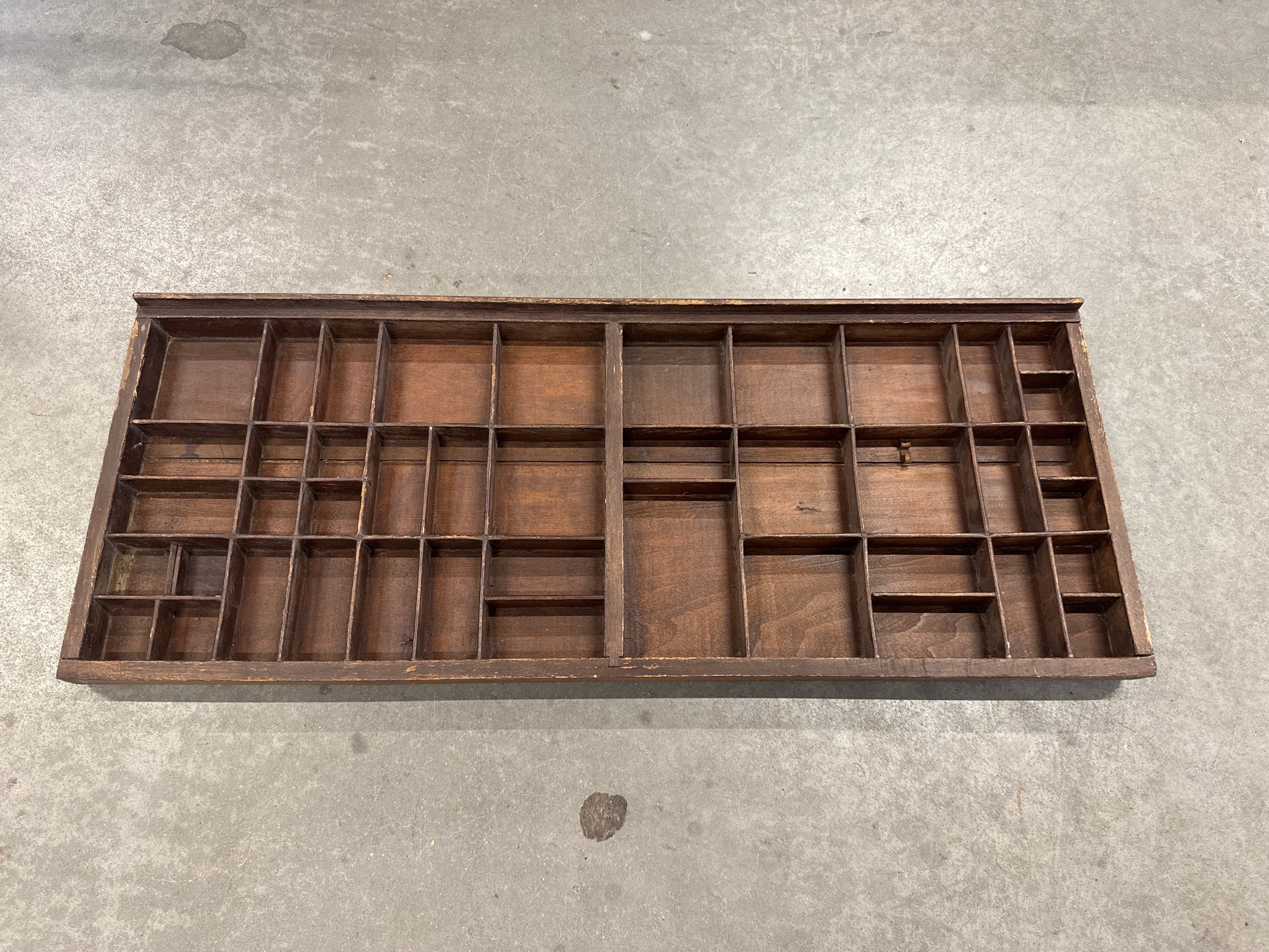 Letterbak hout breed