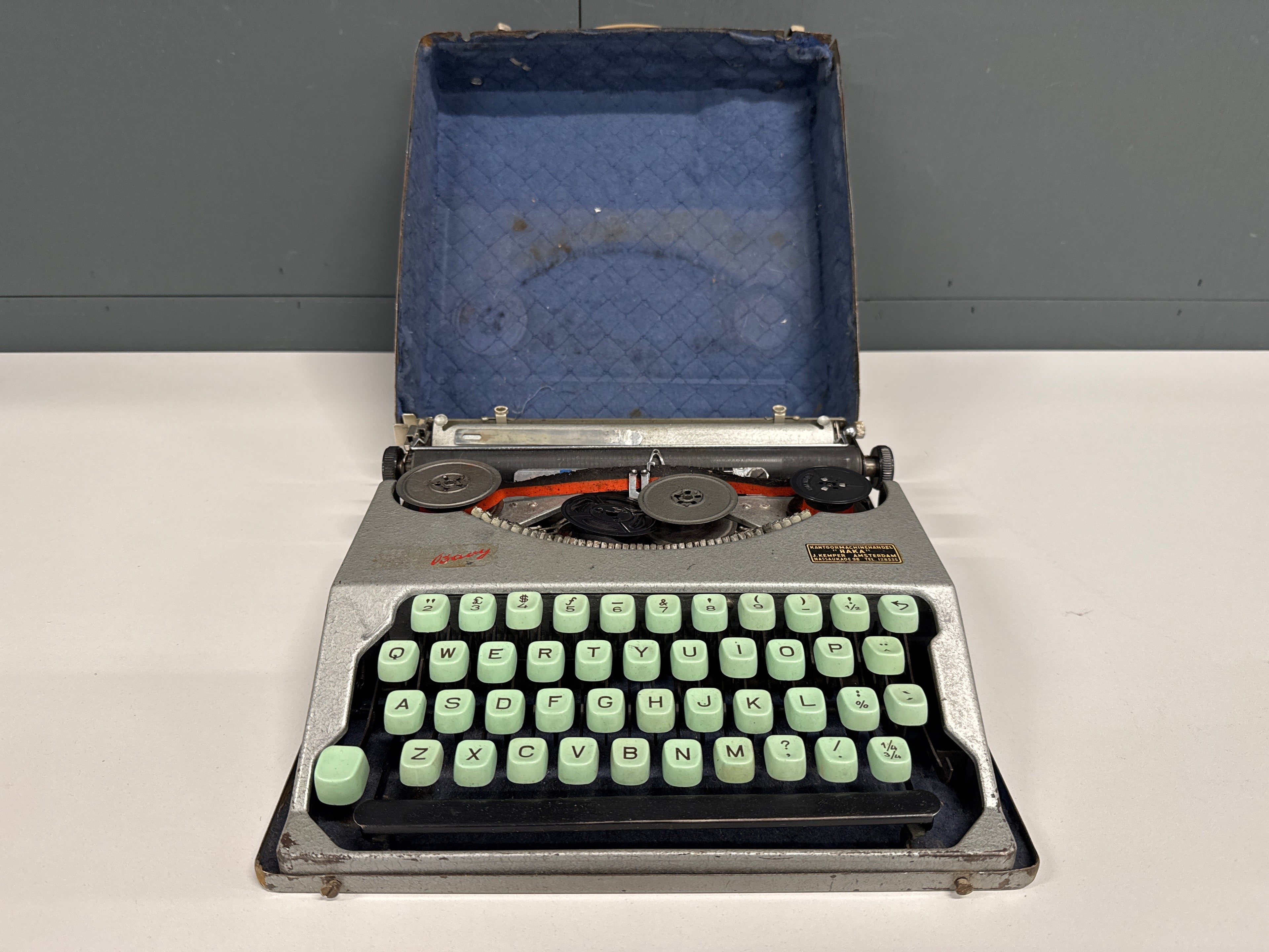 Typemachine zilver deco