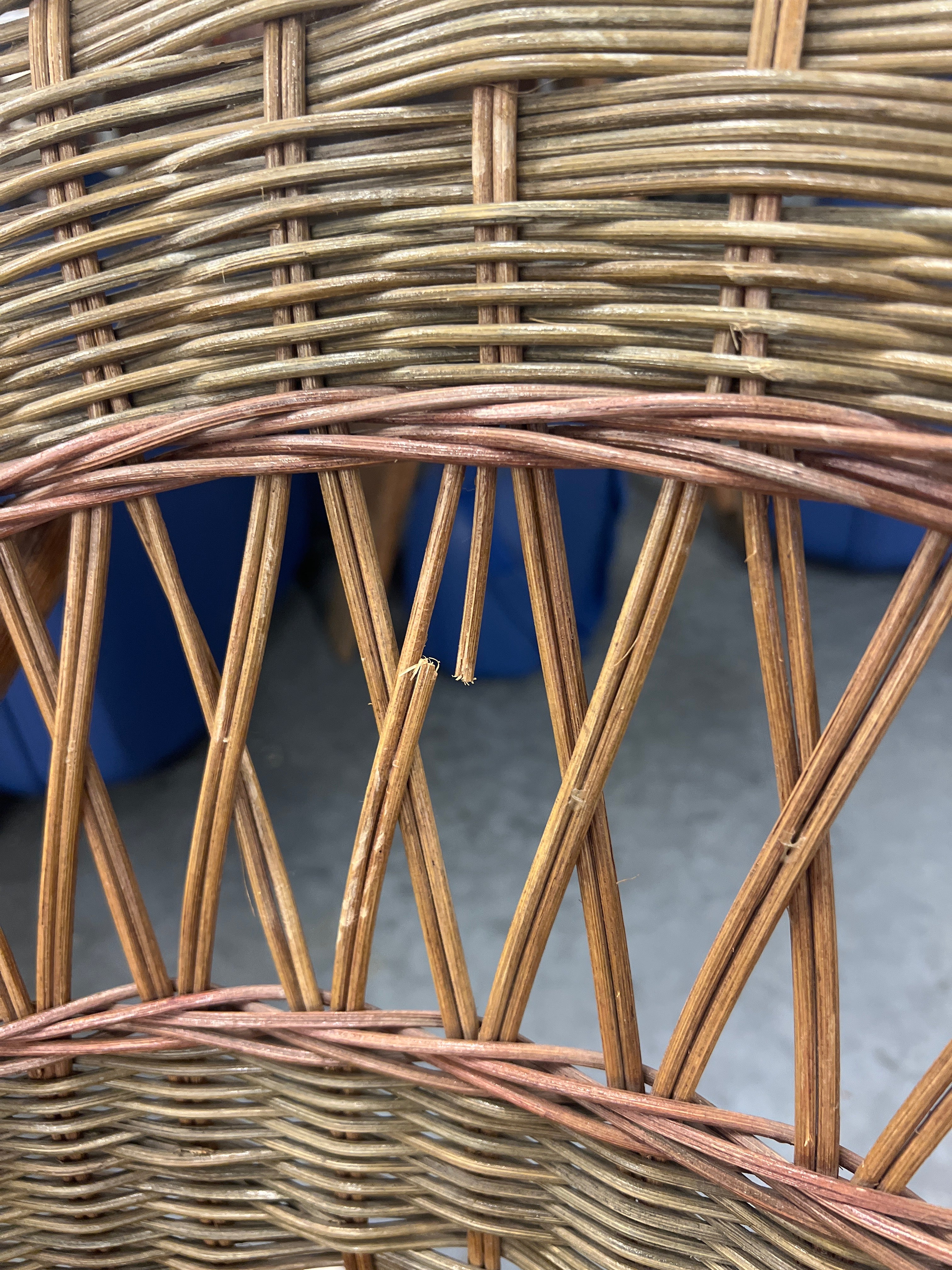 Vintage rotan chaise longue