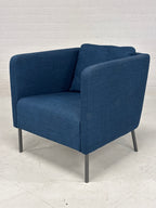 Blauwe fauteuil 2x