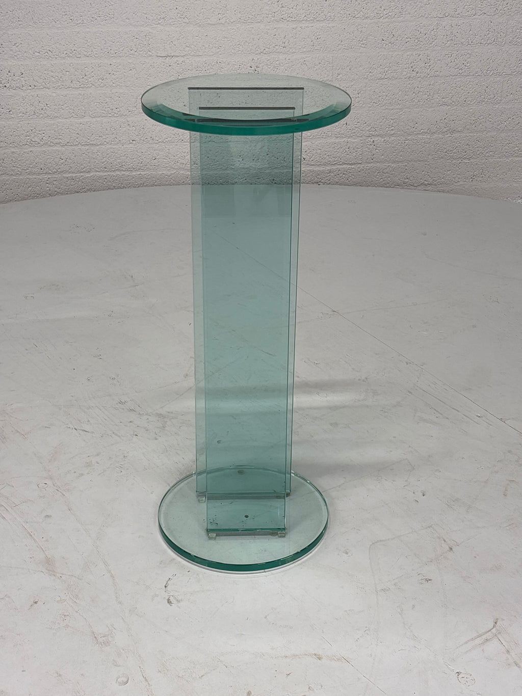 Bijzettafel rond volledig glas