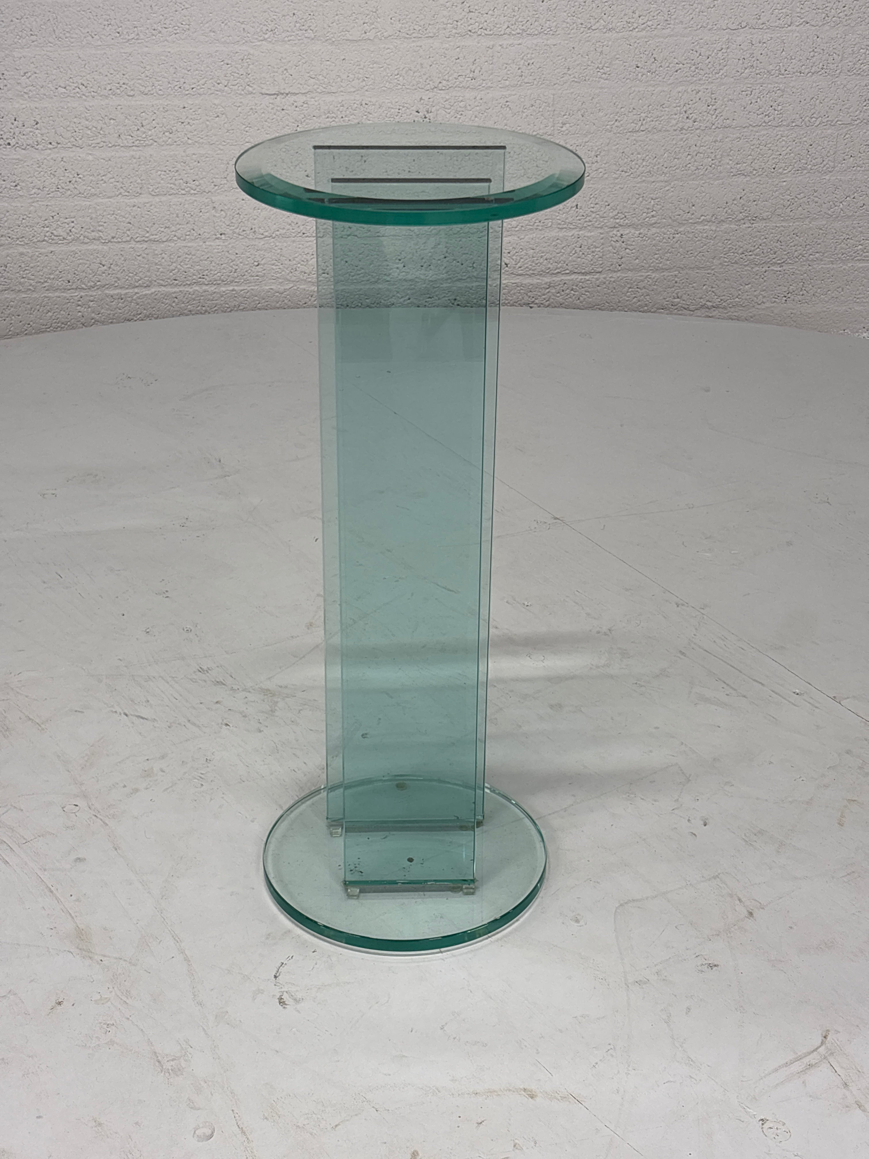 Bijzettafel rond volledig glas