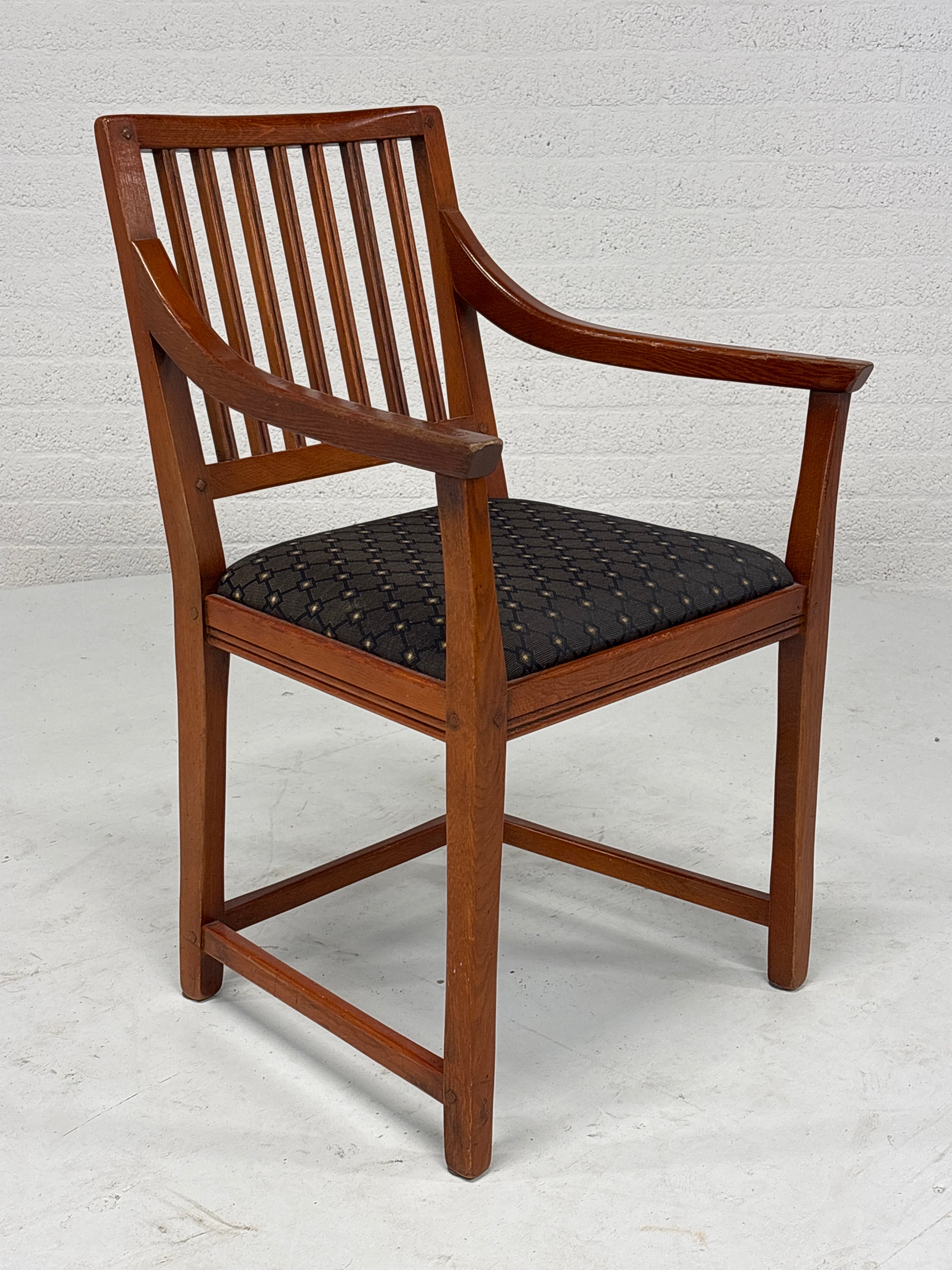 Schuitema Jugendstil set 4 stoelen zwart motief bekleed
