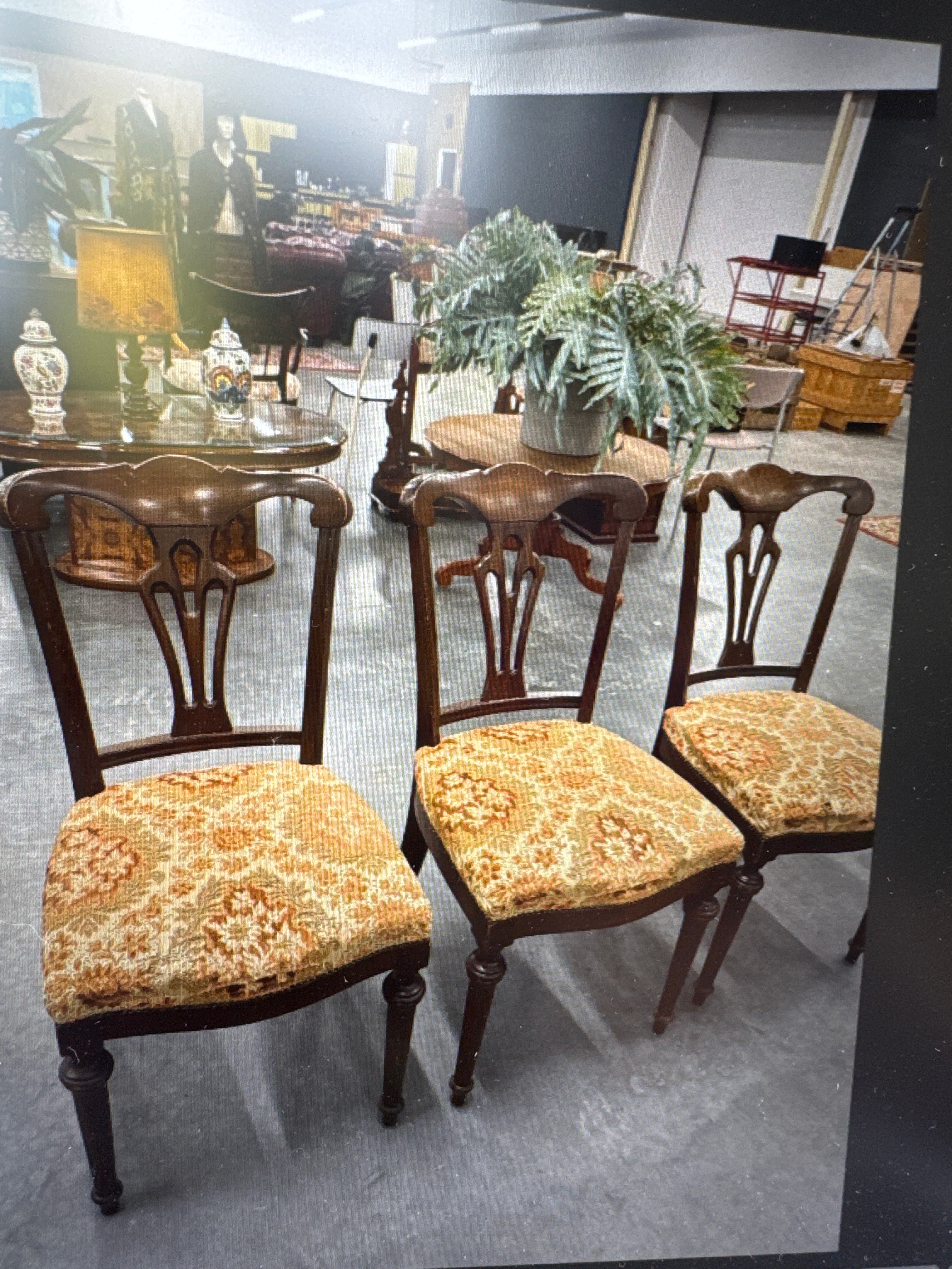 Mohair stoelen 3 stuks