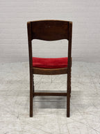 Eetkamerstoel rood velours zitting