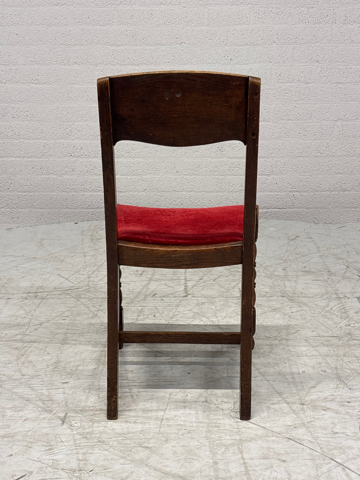 Eetkamerstoel rood velours zitting