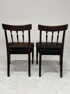 Eetkamerstoelen set 2 zwarte stof
