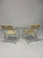Set van 2 Rotan klapstoelen