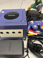 Paarse Nintendo GameCube compleet