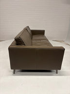 Riante bruin/taupe leren bank