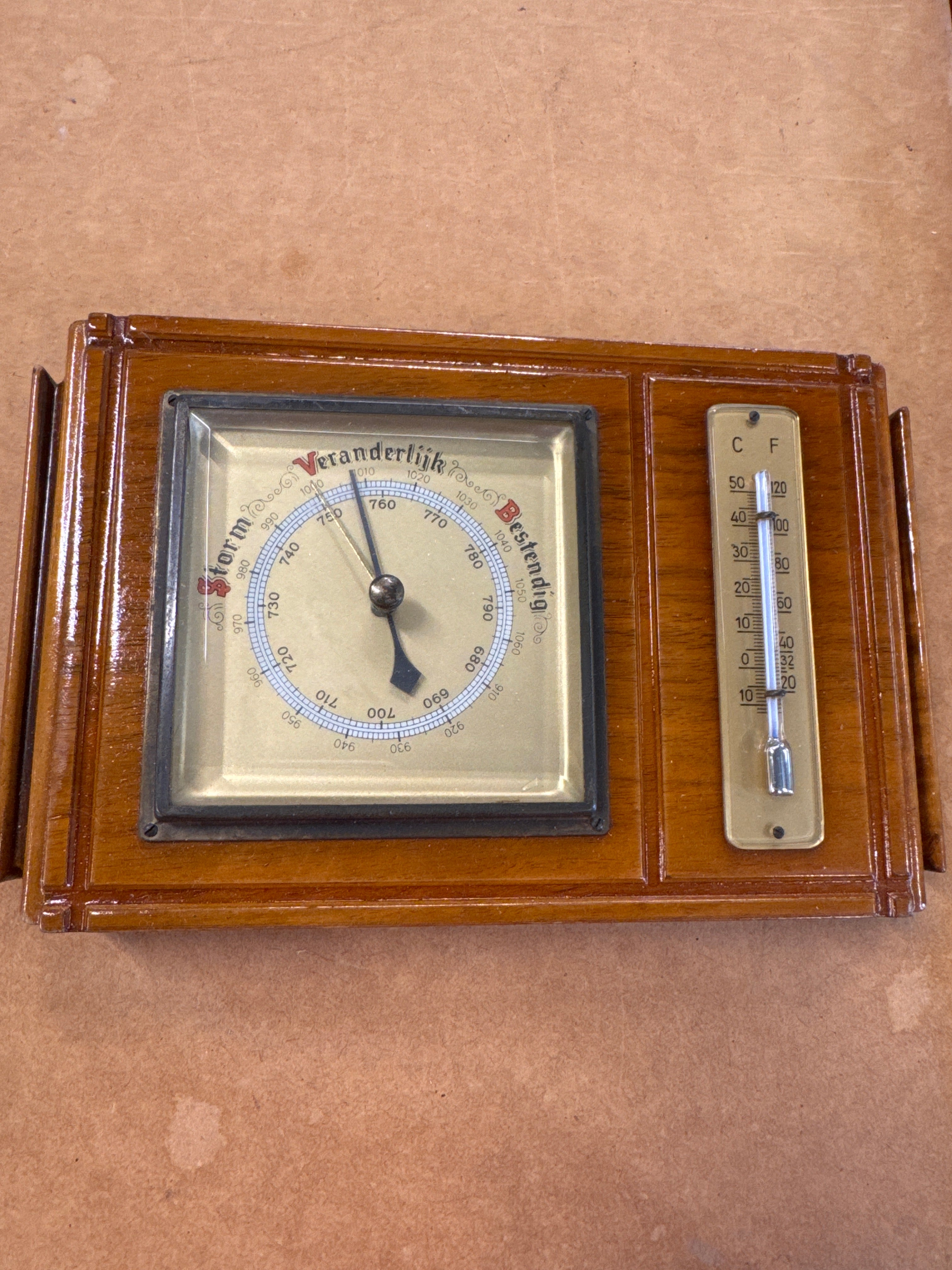 Barometer en thermometer jaren ‘50 retro
