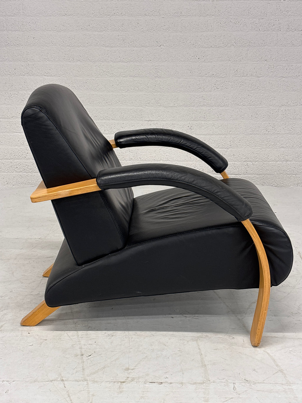 Vintage leren Spaanse fauteuil