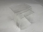Bijzettafels 3 delen perspex