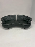 Half ronde bank leer