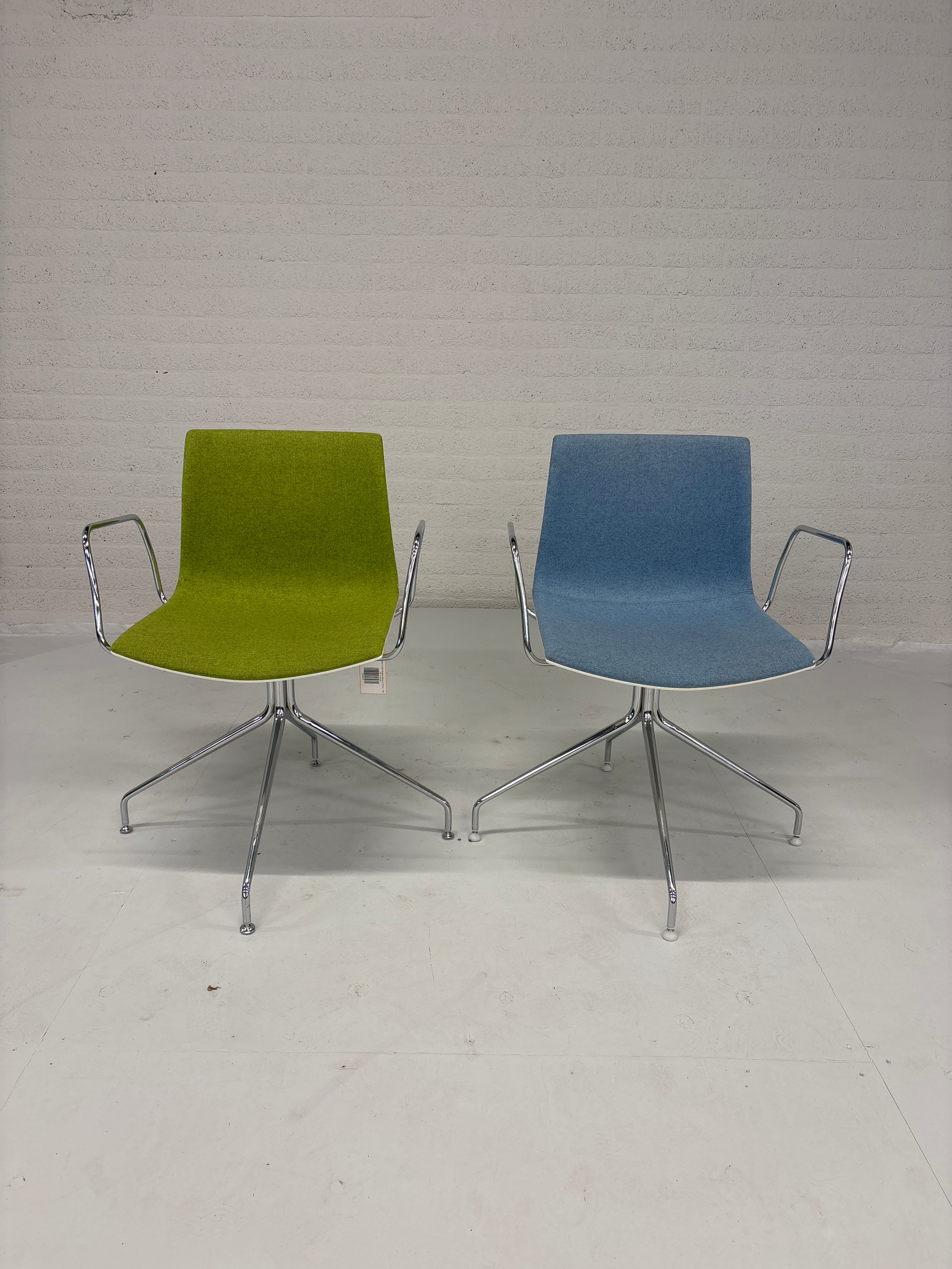 Alper Catifa Stoelen Blauw & Groen - Set