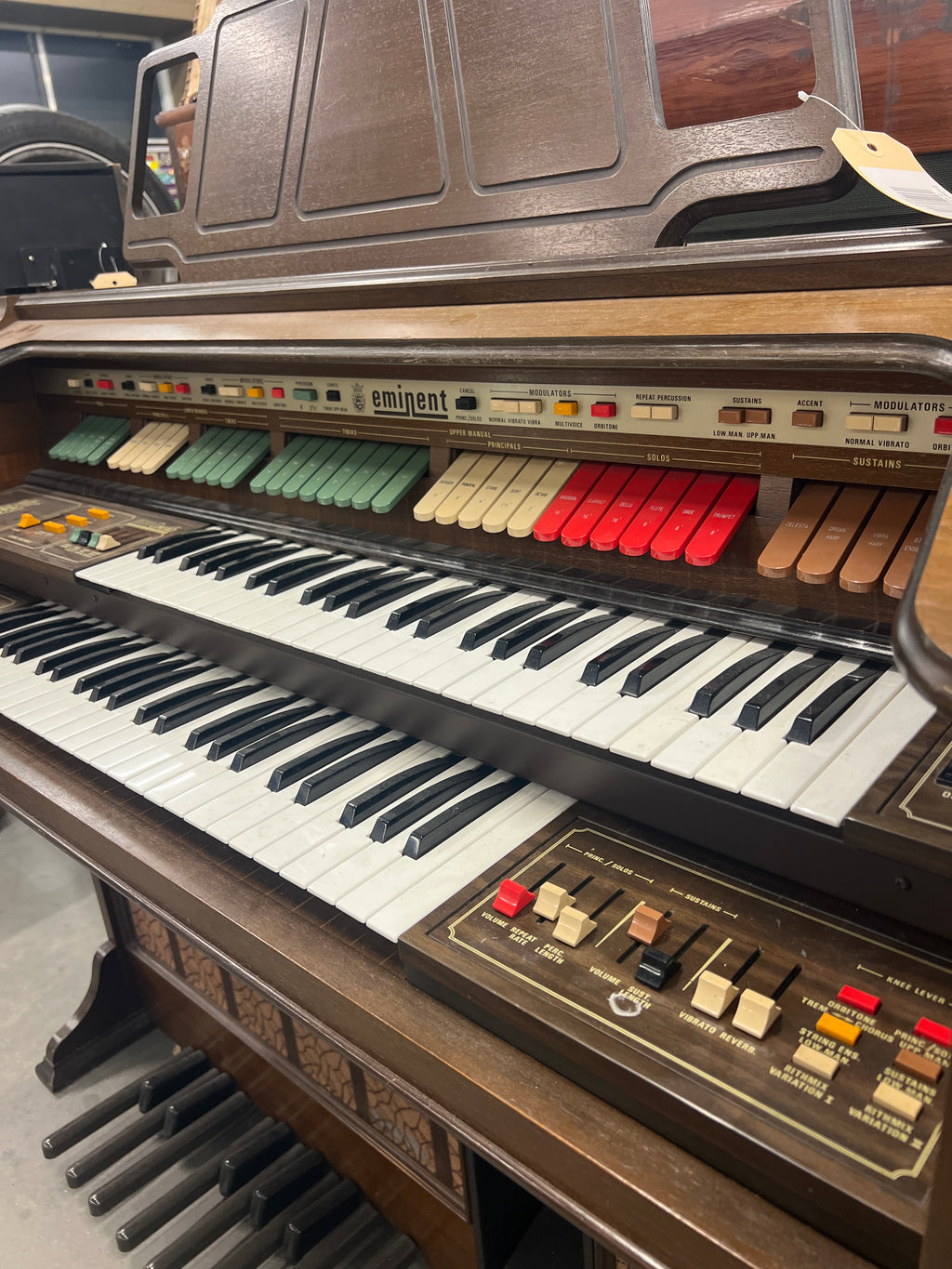 Vintage Eminent elektrische orgel met bankje