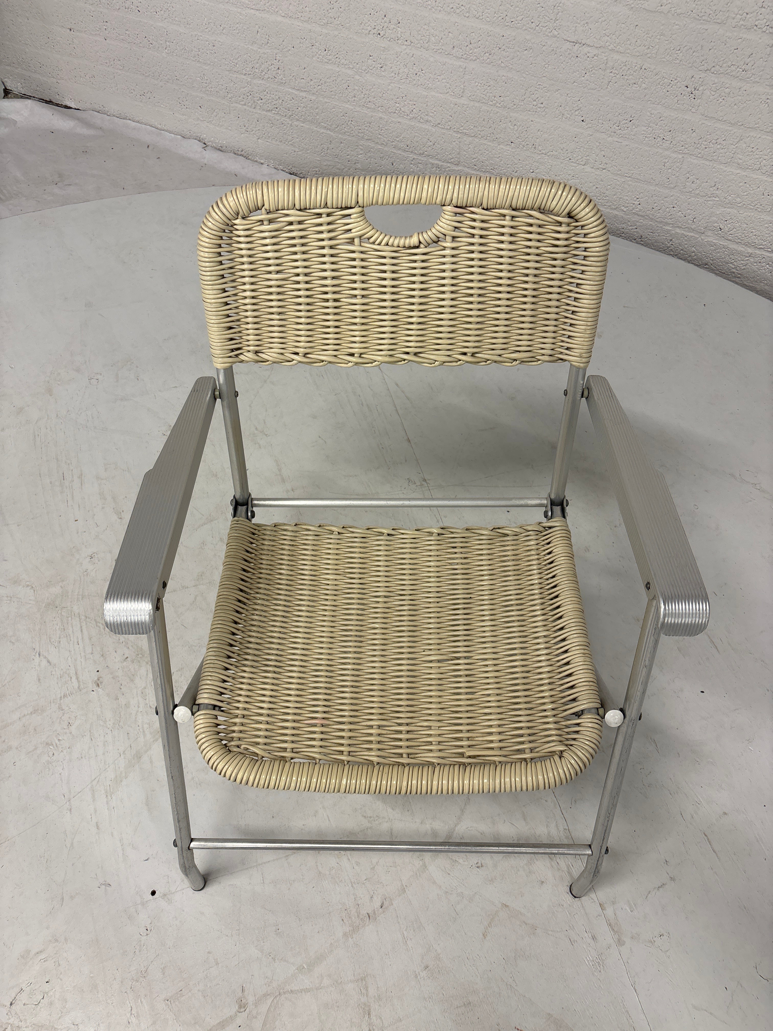 Set van 2 Rotan klapstoelen