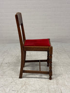 Eetkamerstoel rood velours zitting
