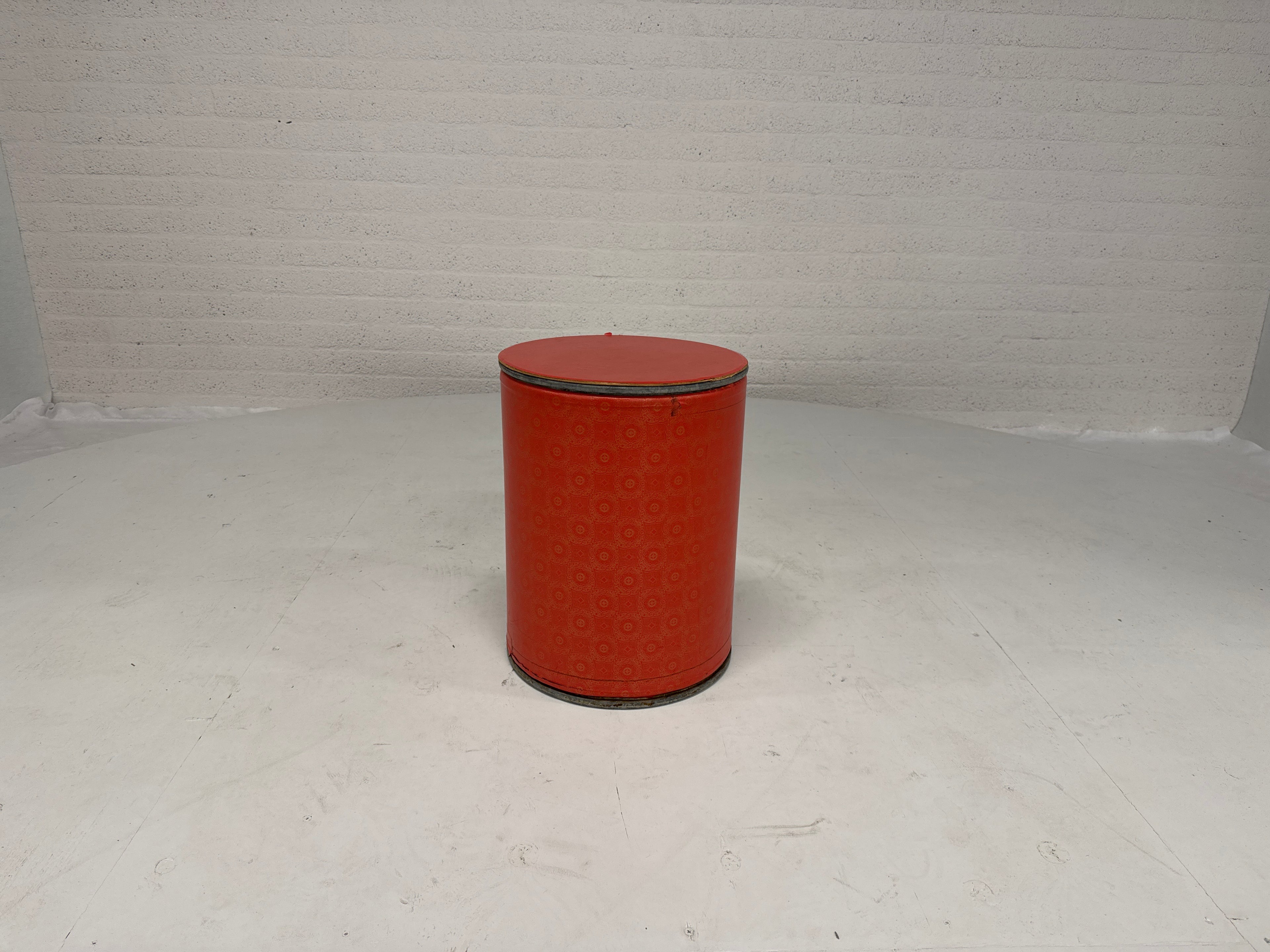 Opberg trommel rood motief