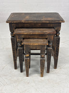 Set van 3 bijzettafeltjes in shabby chic style