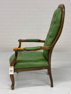 Fauteuil gecapitonneerd met lederlook