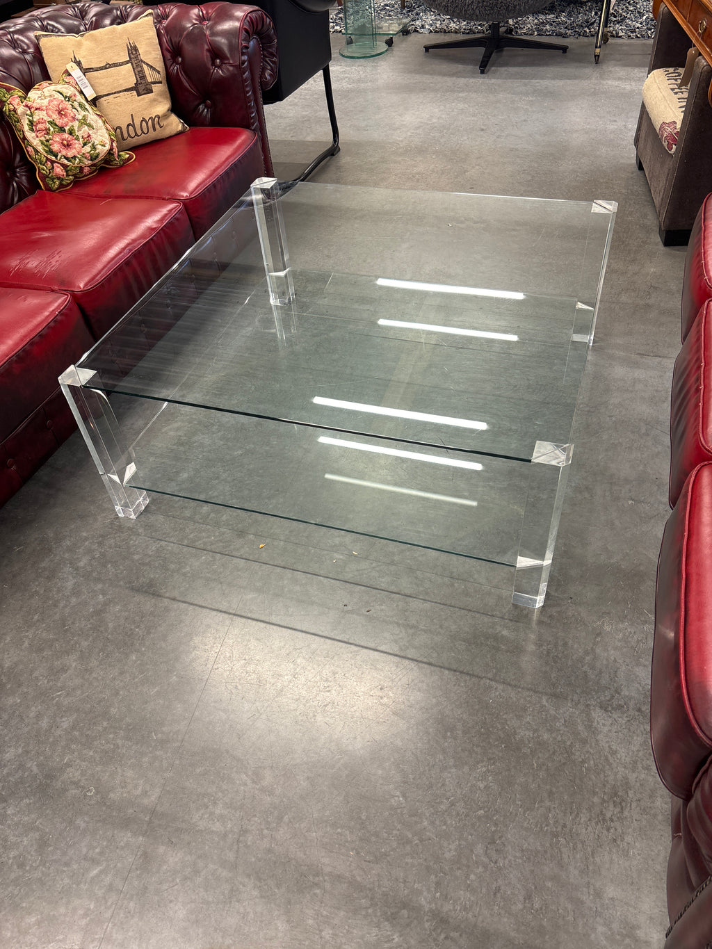 Glazen salontafel