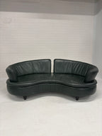 Half ronde bank leer