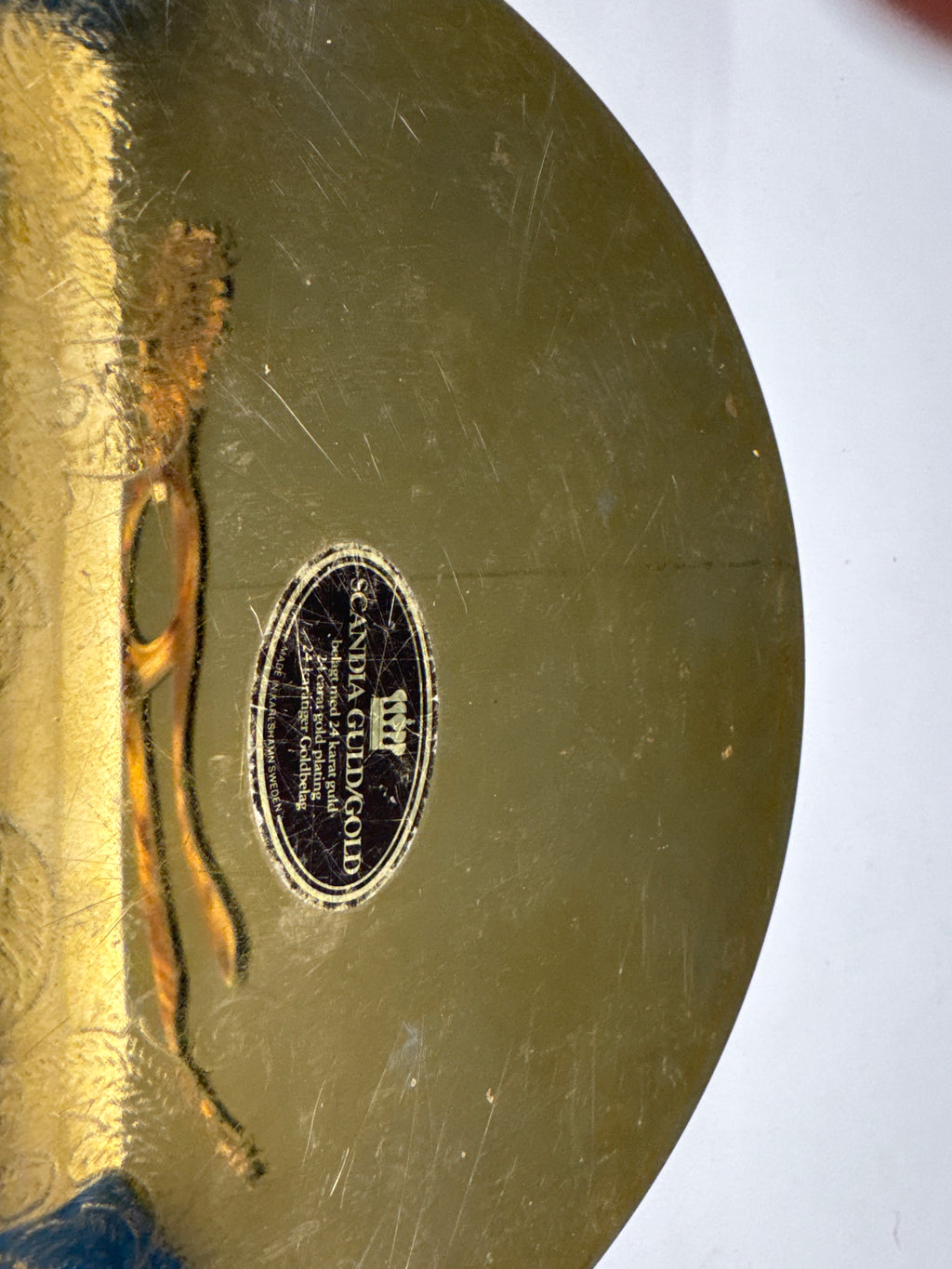 Dienblad verguld 23 cm