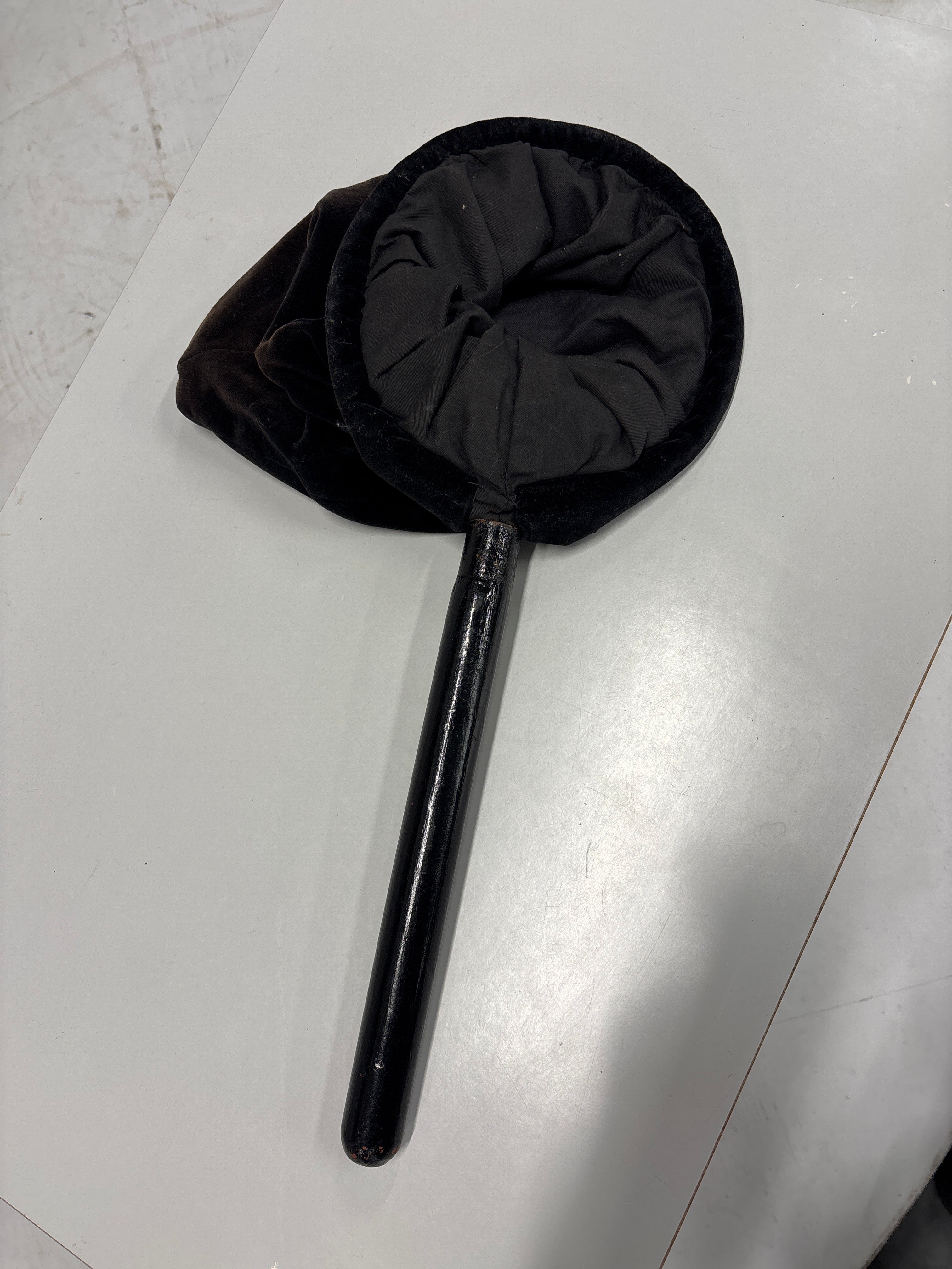 Collectezak zwart met stok