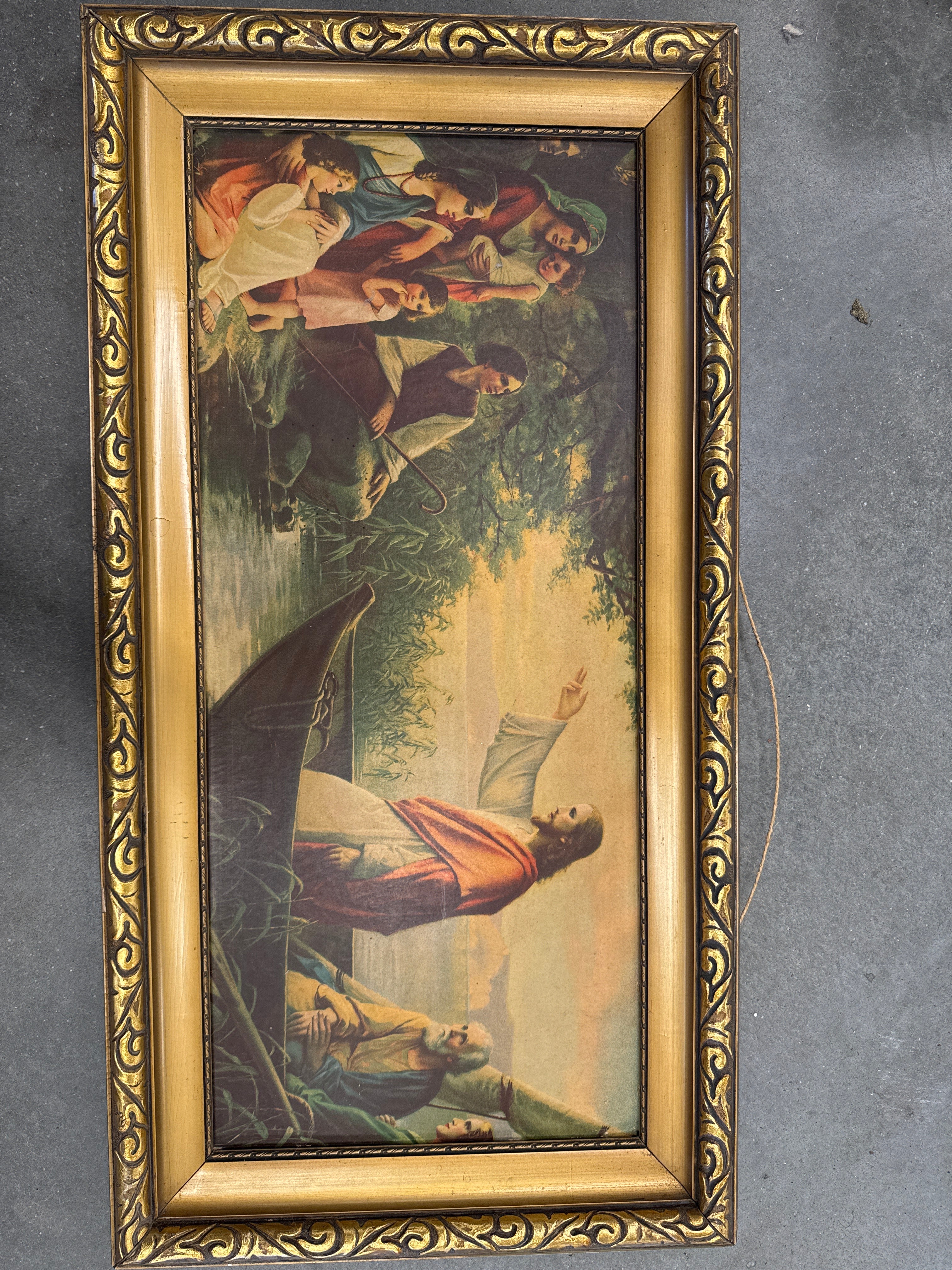 Religieus schilderij Jexus vertelt