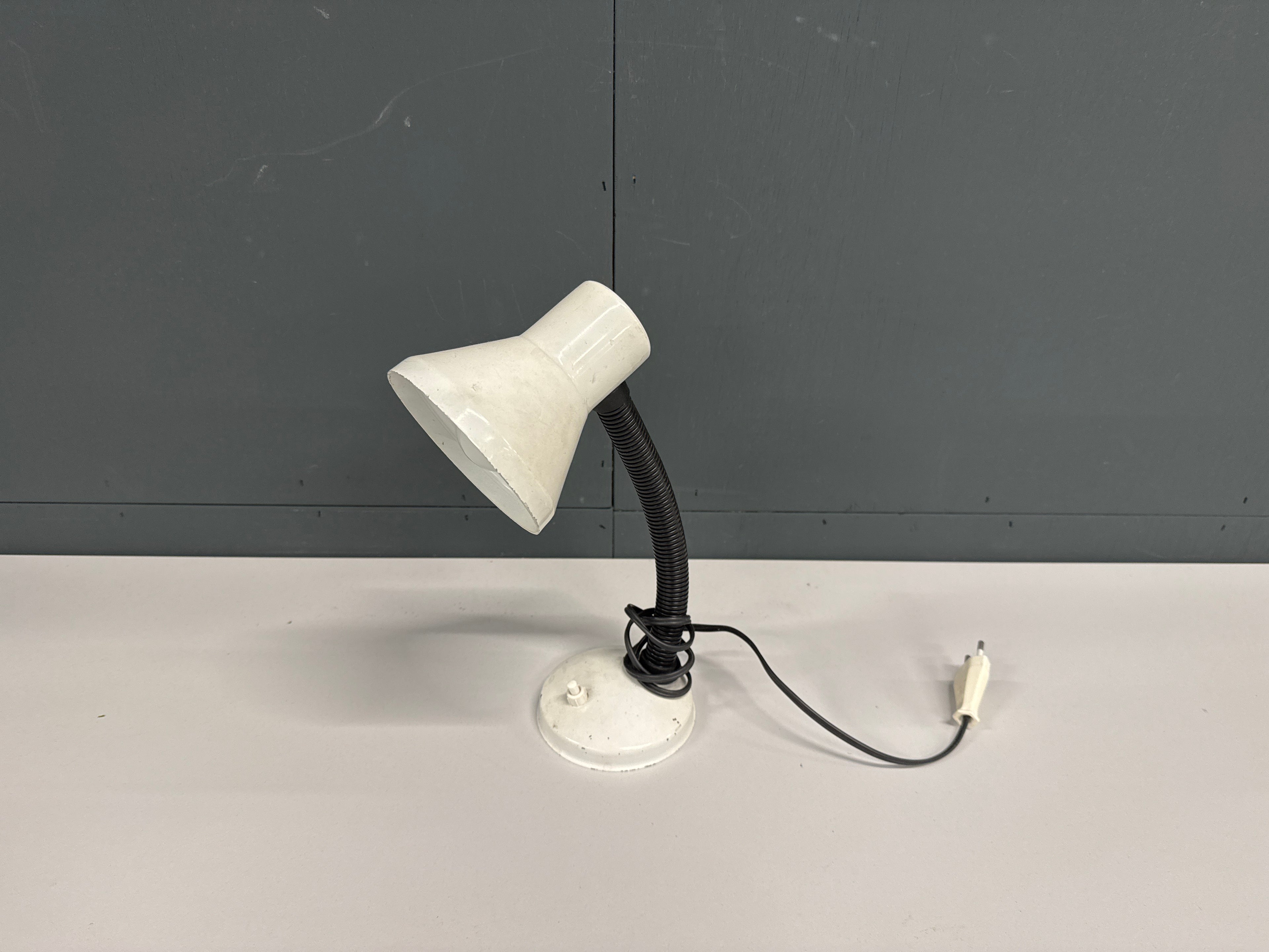 Bureaulamp vintage wit zwart