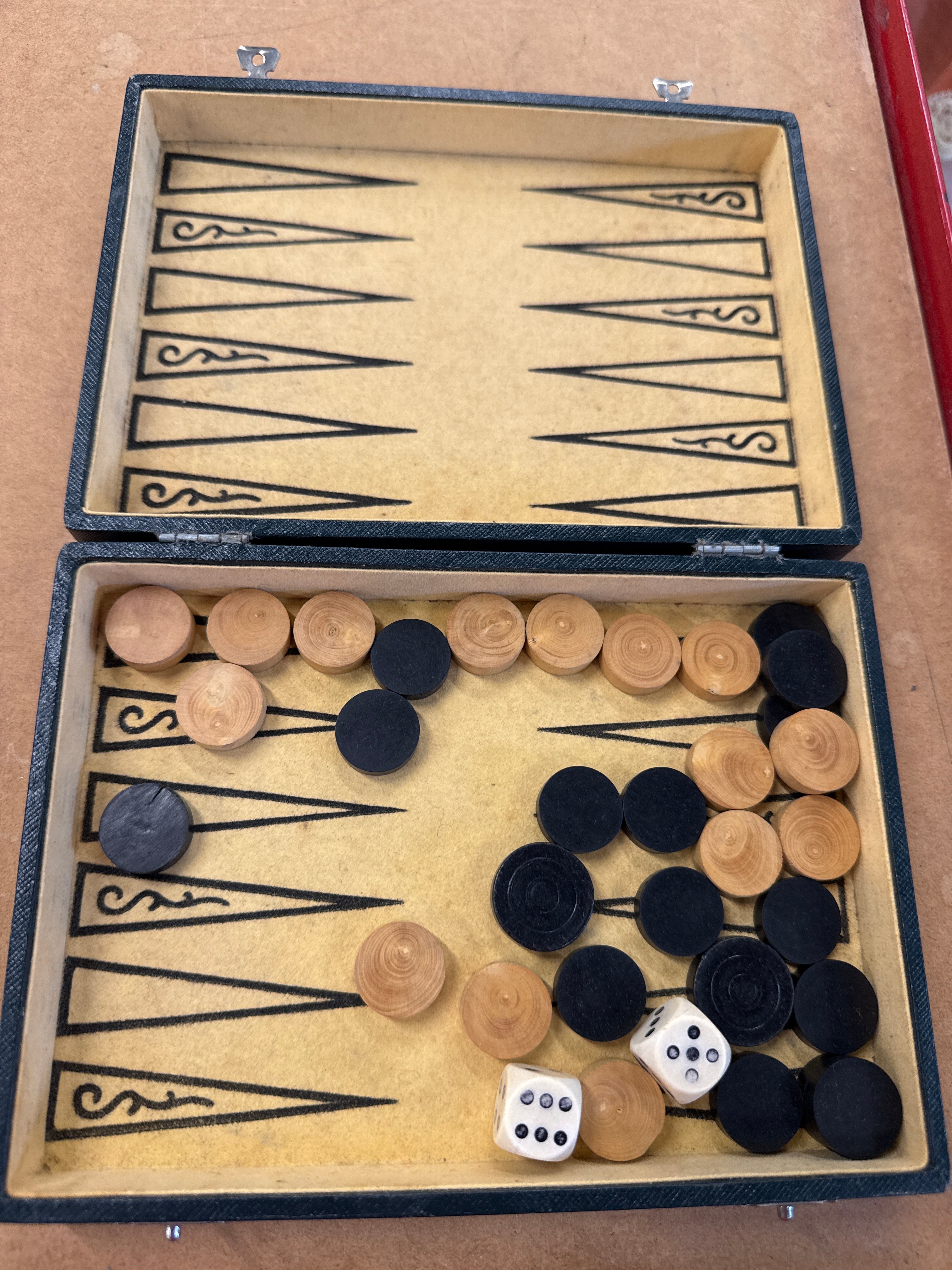 Backgammon reiseditie vintage