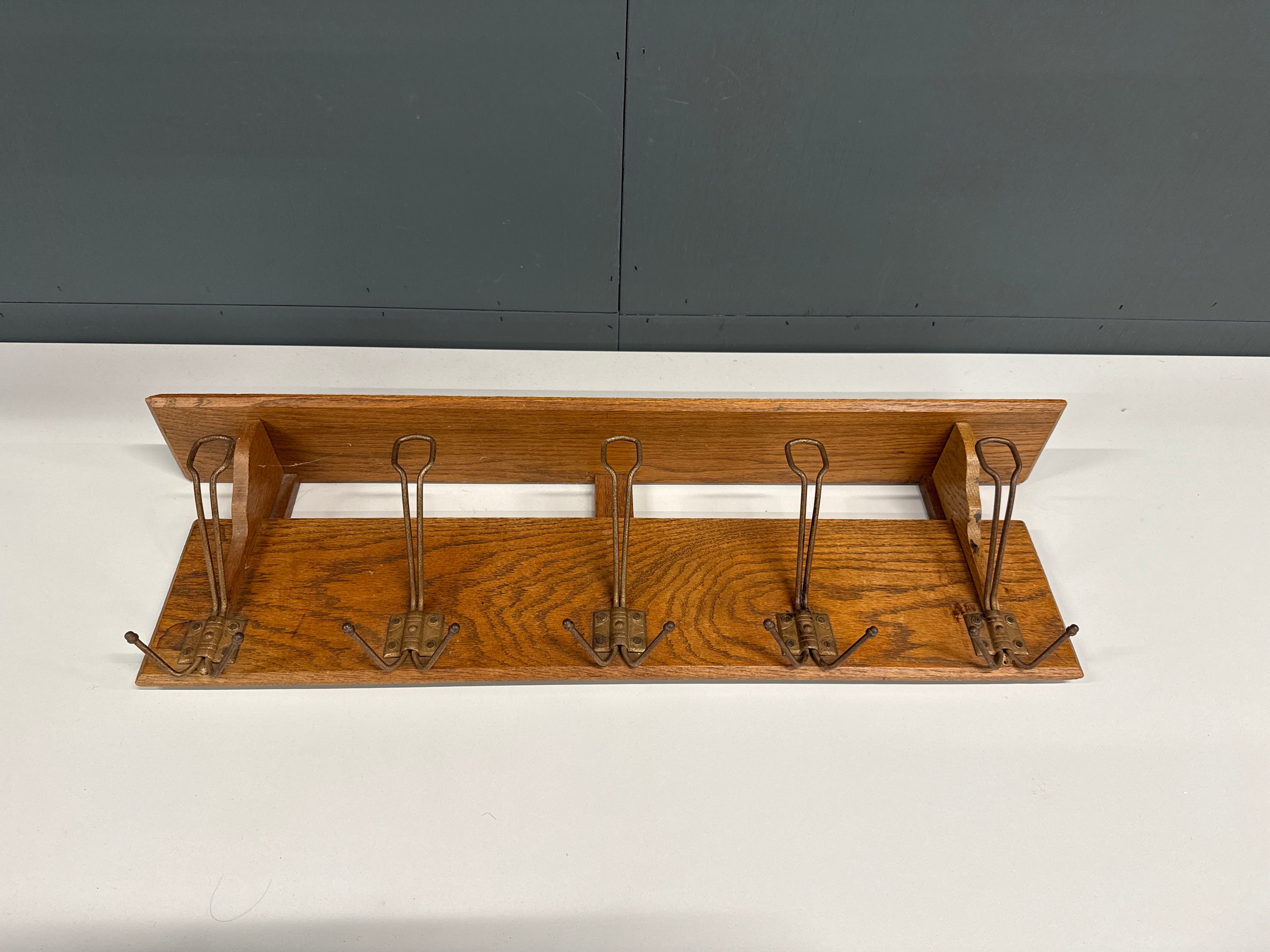 Kapstok eiken met metalen hangers