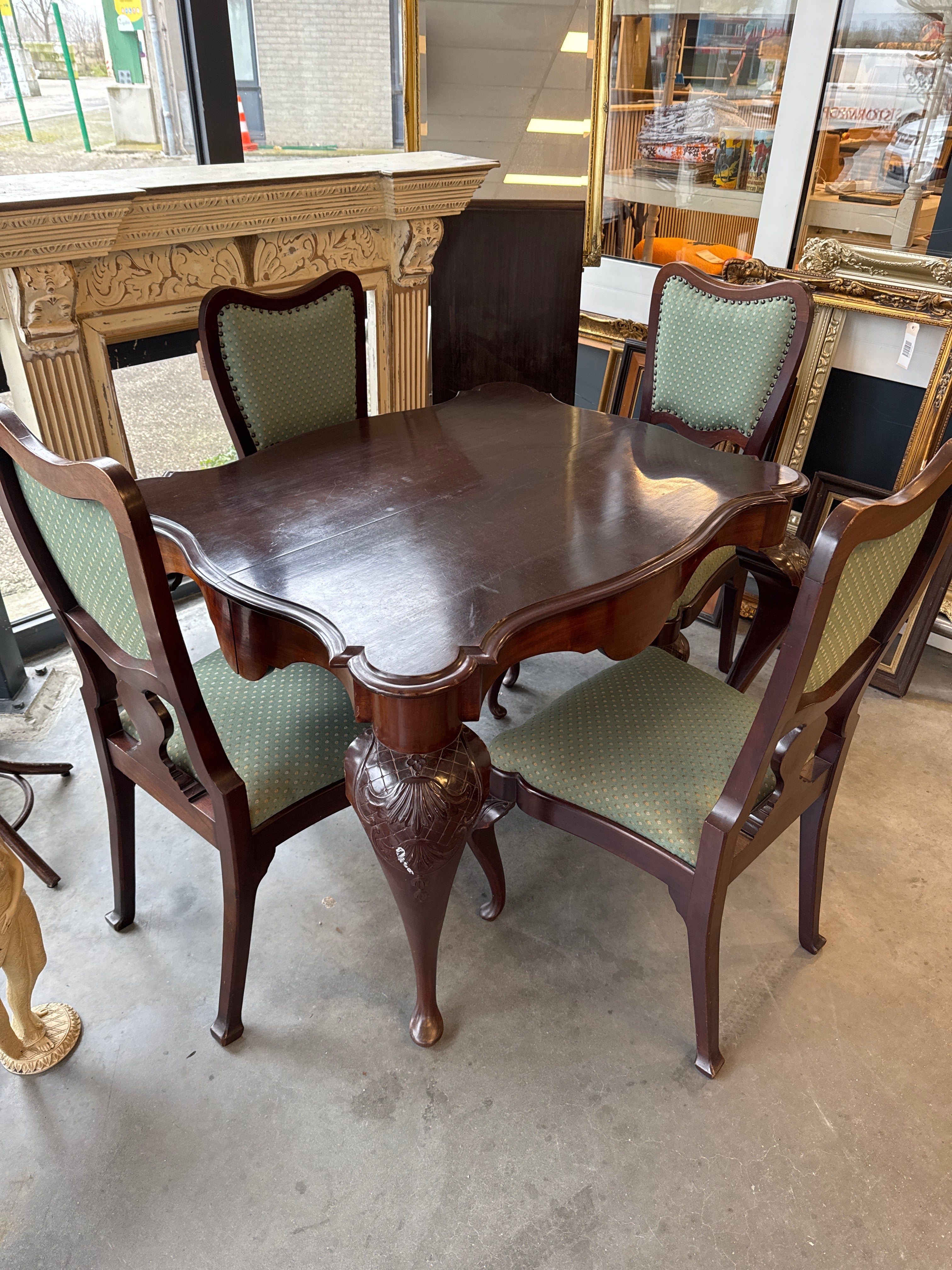 Eetkamer set Cubaans mahoniehout