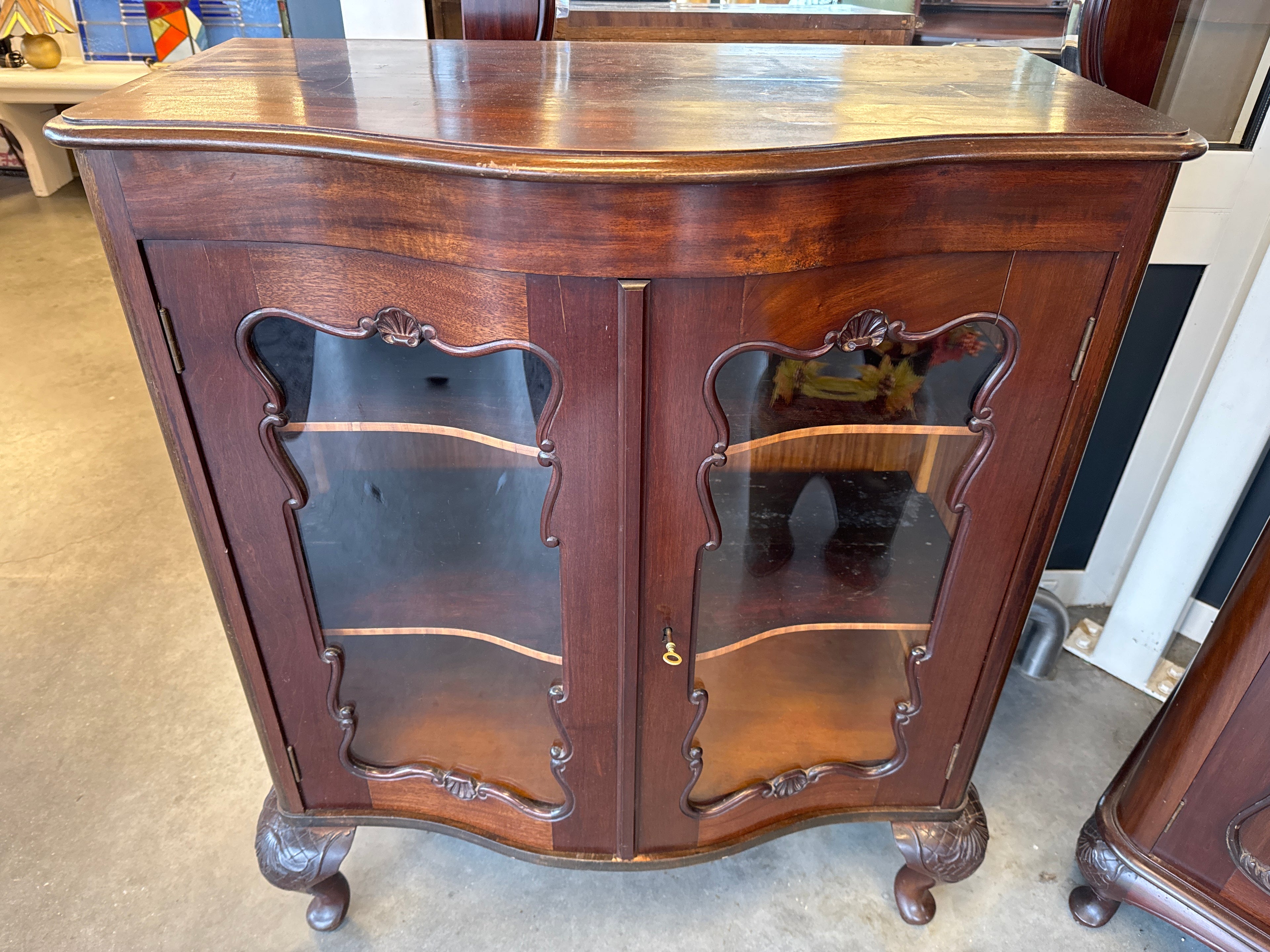 Vitrine kast Cubaans mahoniehout