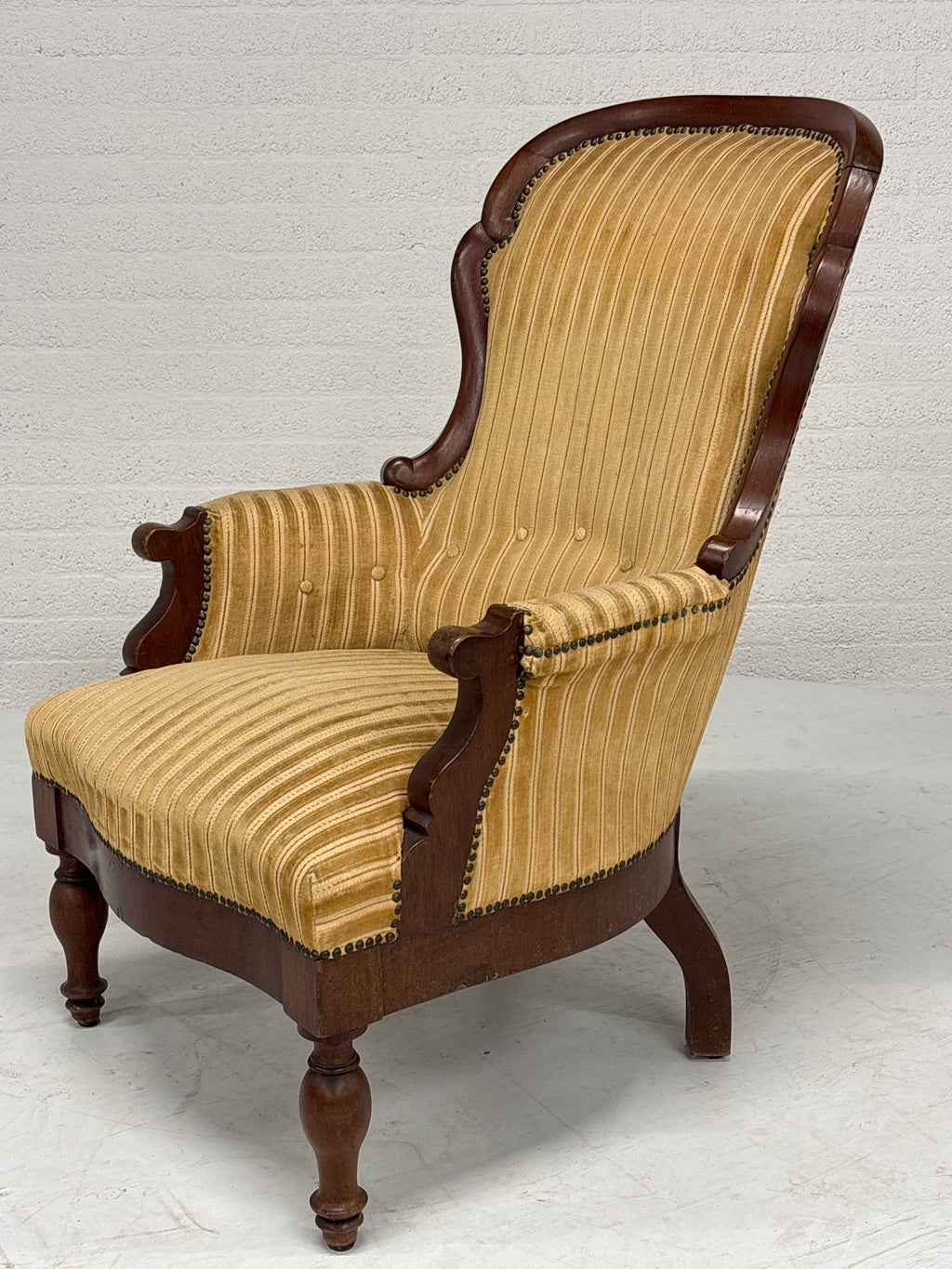 Stoel fauteuil gele rib