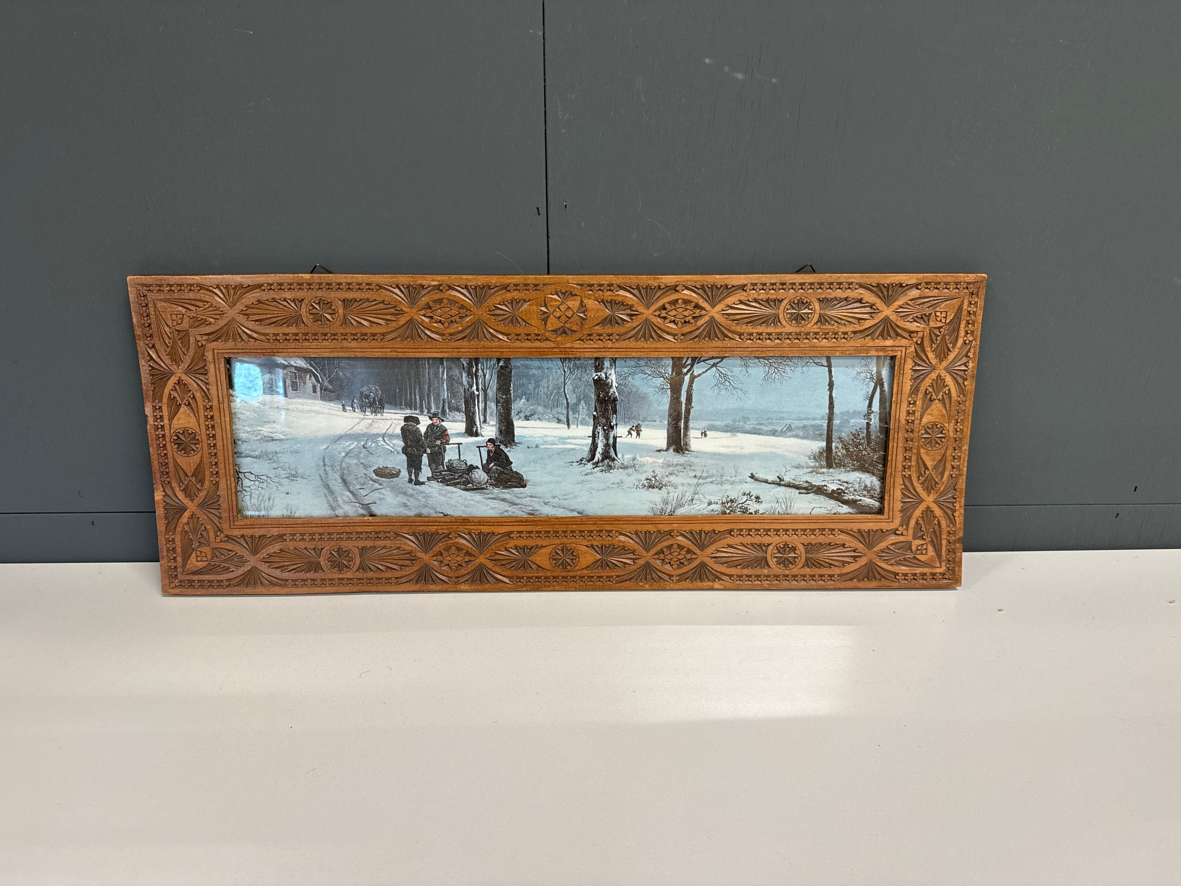 Winterlandschap in sierlijke lijst