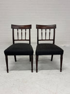 Eetkamerstoelen set 2 zwarte stof