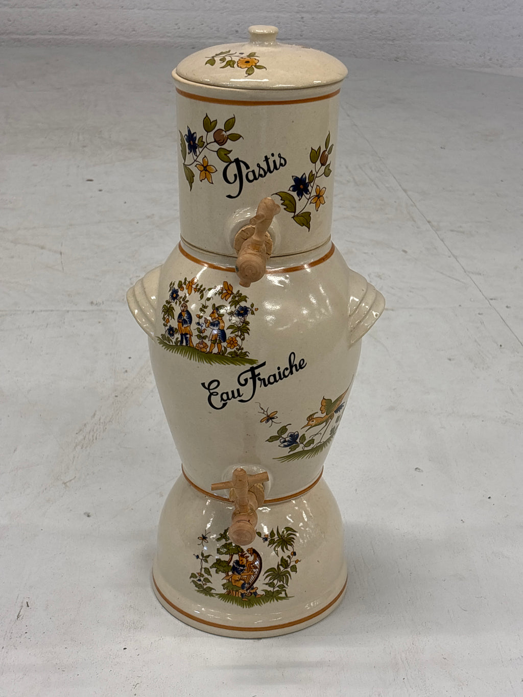 Vintage Frans keramisch Pastis en water karaf.
