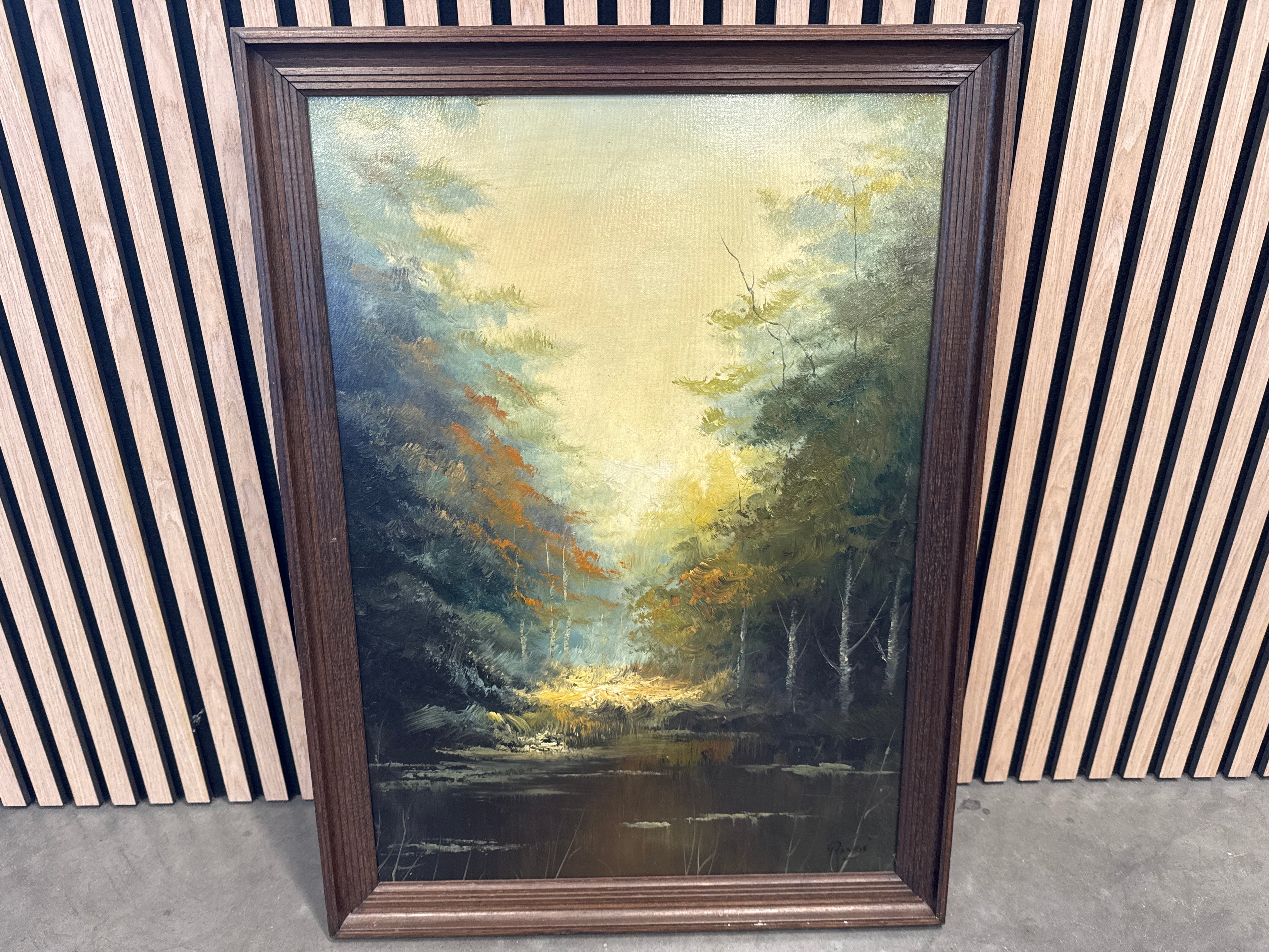 Schilderij bos ven