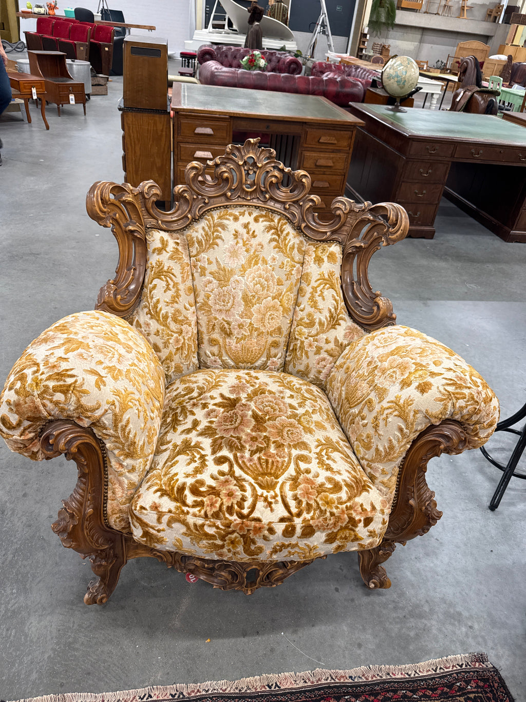 Rococo set met bank en 2 stoelen