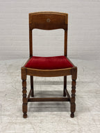 Eetkamerstoel rood velours zitting