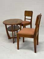 Set 2 stoelen en tafeltje jaren 20